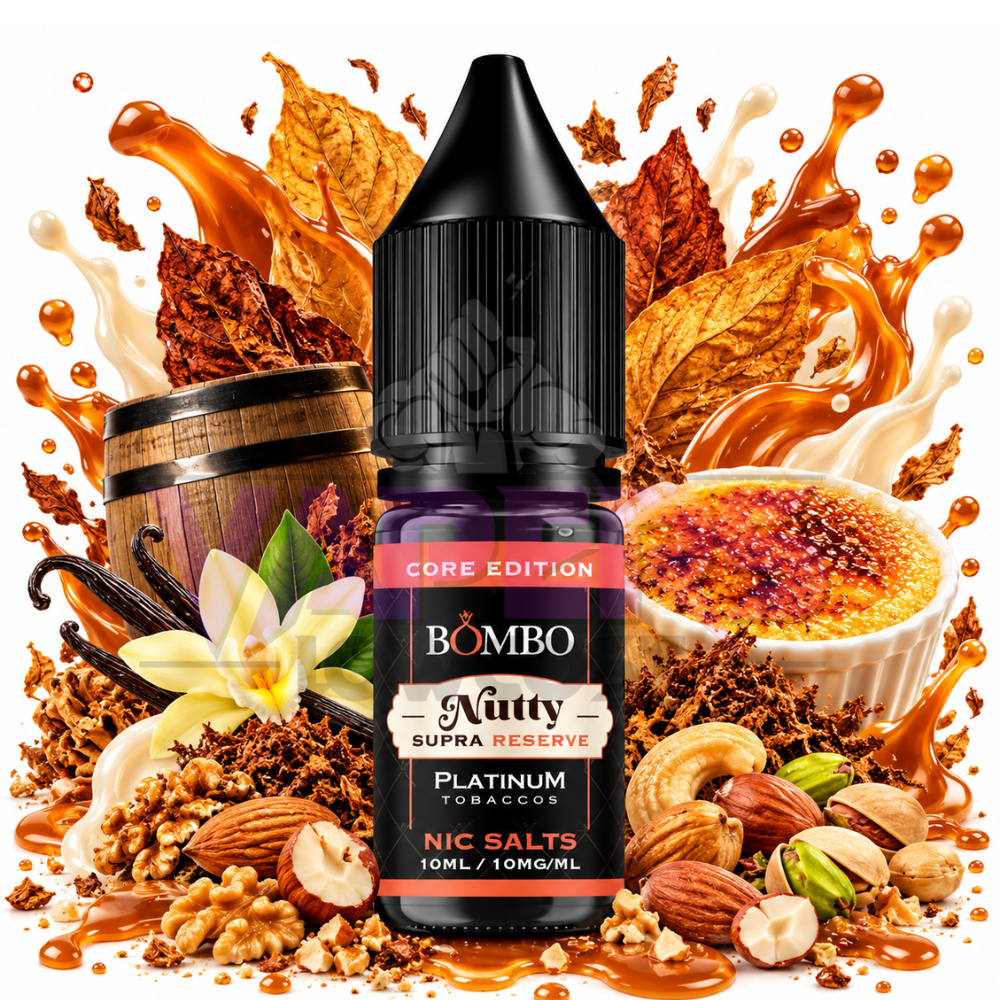 Bombo Core Edition Platinum Tobaccos Salts 10ml – Nutty Supra Reserve