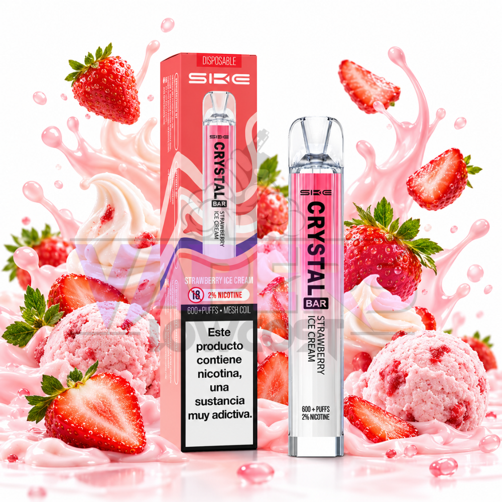 Crystal Bar Strawberry Ice Cream 20mg
