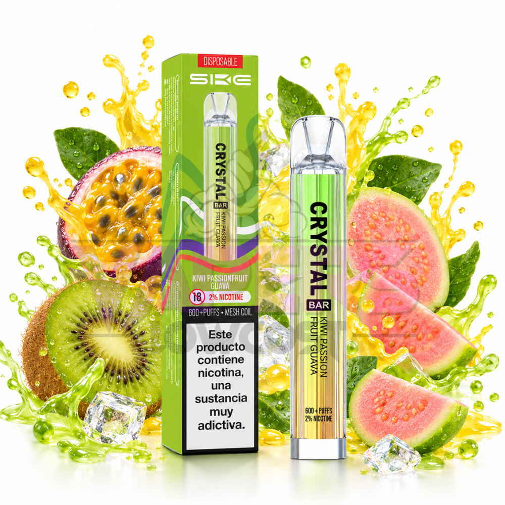 Crystal Bar Kiwi Passion Fruit Guava 20mg