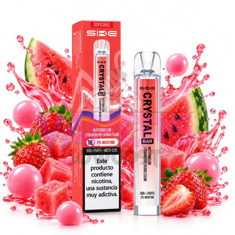 SKE Crystal Bar Watermelon Strawberry Bubblegum 20mg
