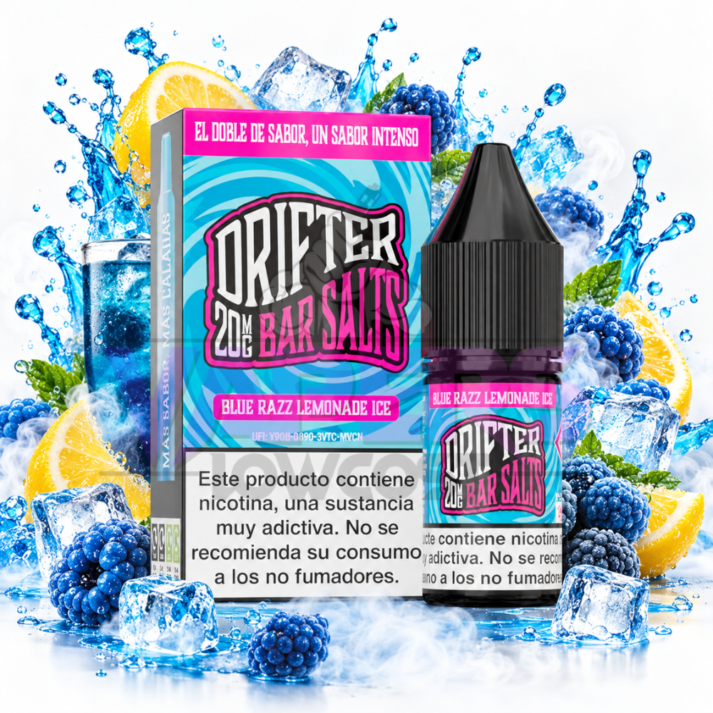 Drifter Bar Salts Blue Razz Lemonade Ice 10ml Juice Sauz