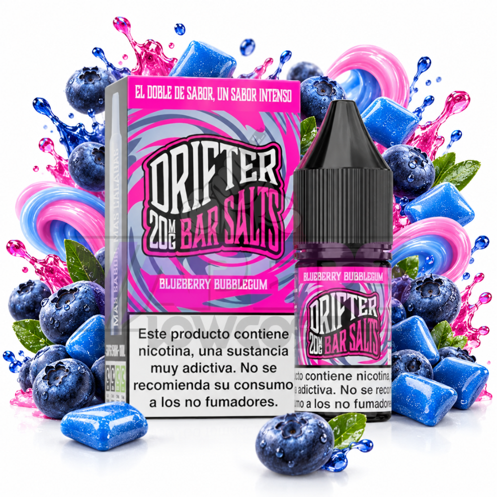 Drifter Bar Salts Blueberry Bubblegum 10ml Juice Sauz