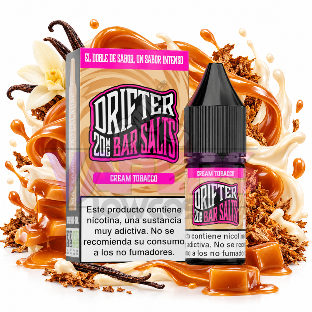 Drifter Bar Salts Cream Tobacco 10ml Juice Sauz