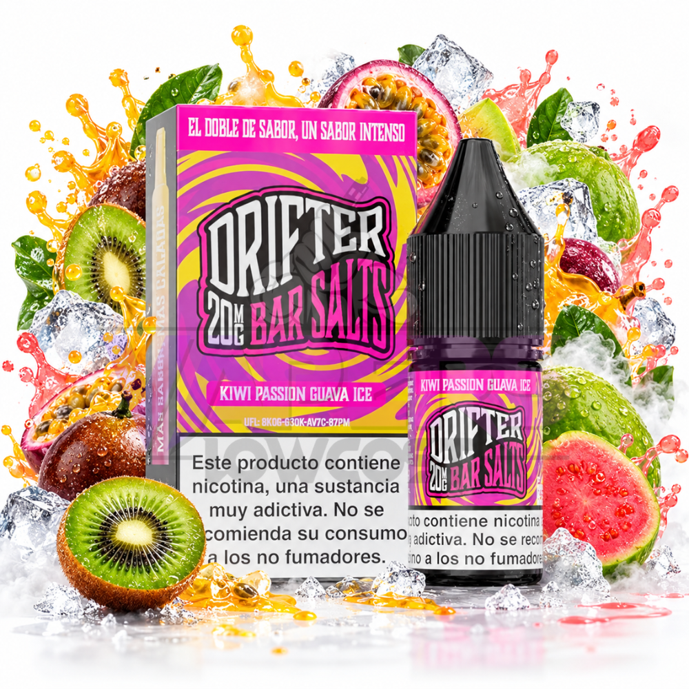 Drifter Bar Salts Kiwi Passion Guava Ice 10ml Juice Sauz