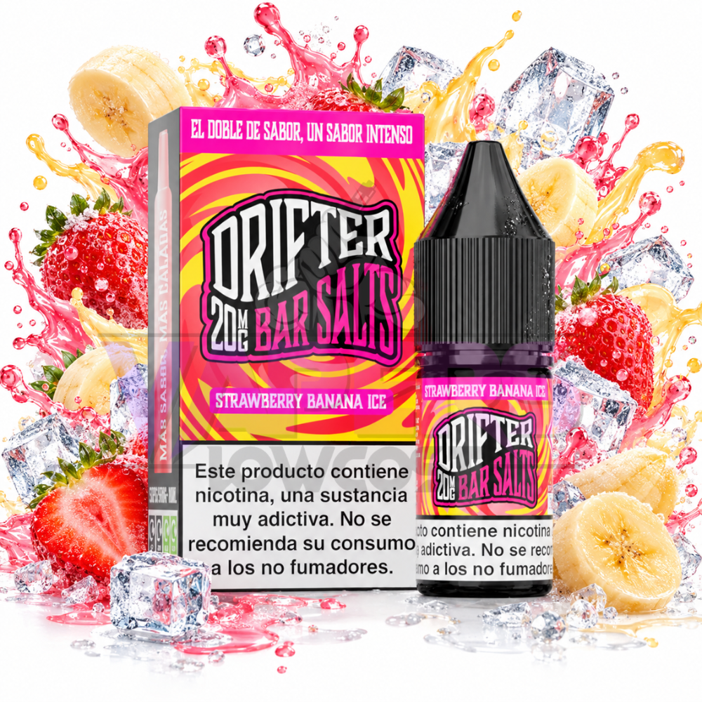 Drifter Bar Salts Strawberry Banana Ice 10ml Juice Sauz