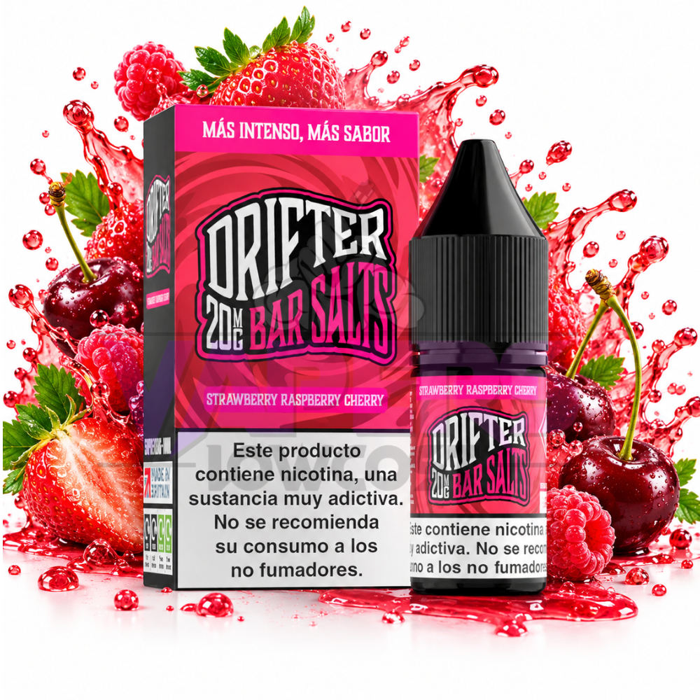 Drifter Bar Salts Strawberry Raspberry Cherry 10ml Juice Sauz