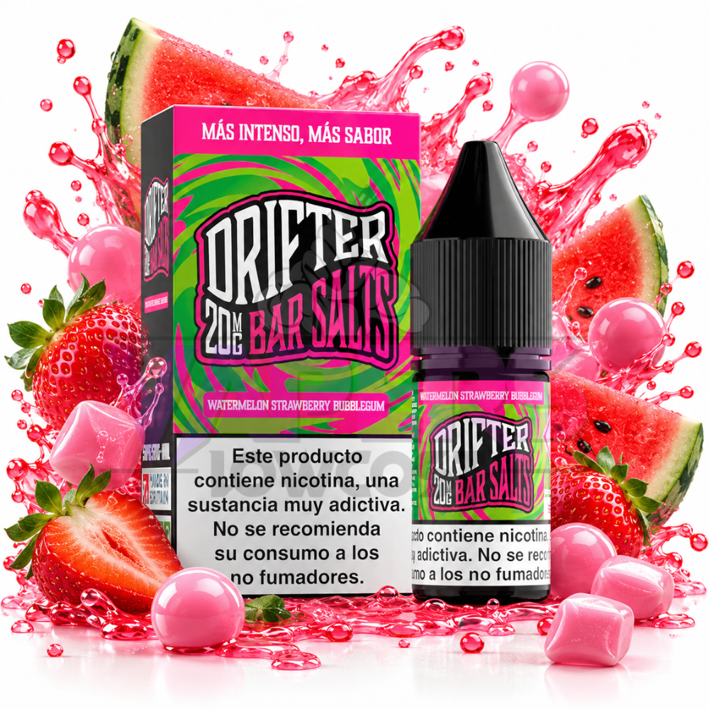 Drifter Bar Salts Watermelon Strawberry Bubblegum 10ml Juice Sauz