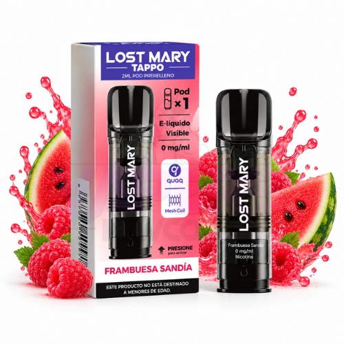 Lost Mary Tappo Zero Nicotina Frambuesa Sandía