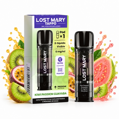 Lost Mary Tappo Zero Passion Kiwi Guayaba 2ml