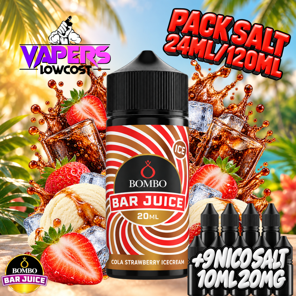 Bombo Bar Juice Cola Strawberry Ice Cream