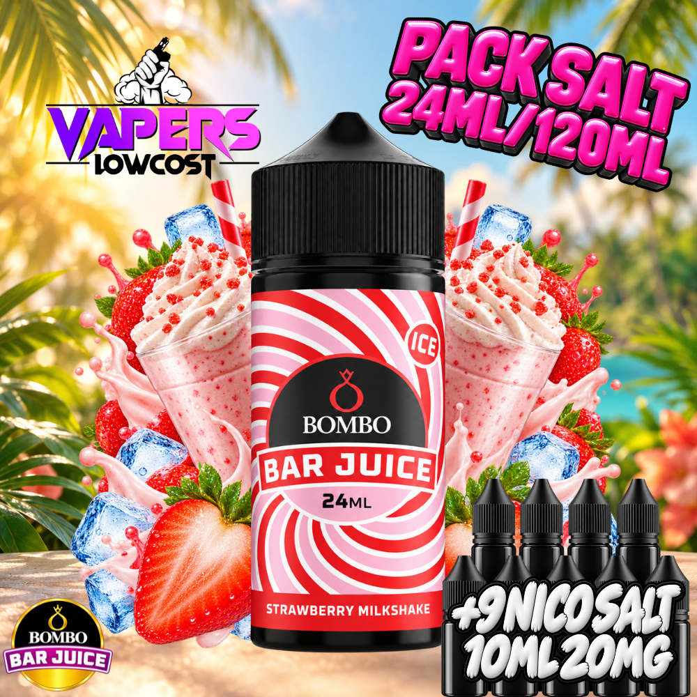 Bombo Bar Juice Strawberry Milkshake Ice