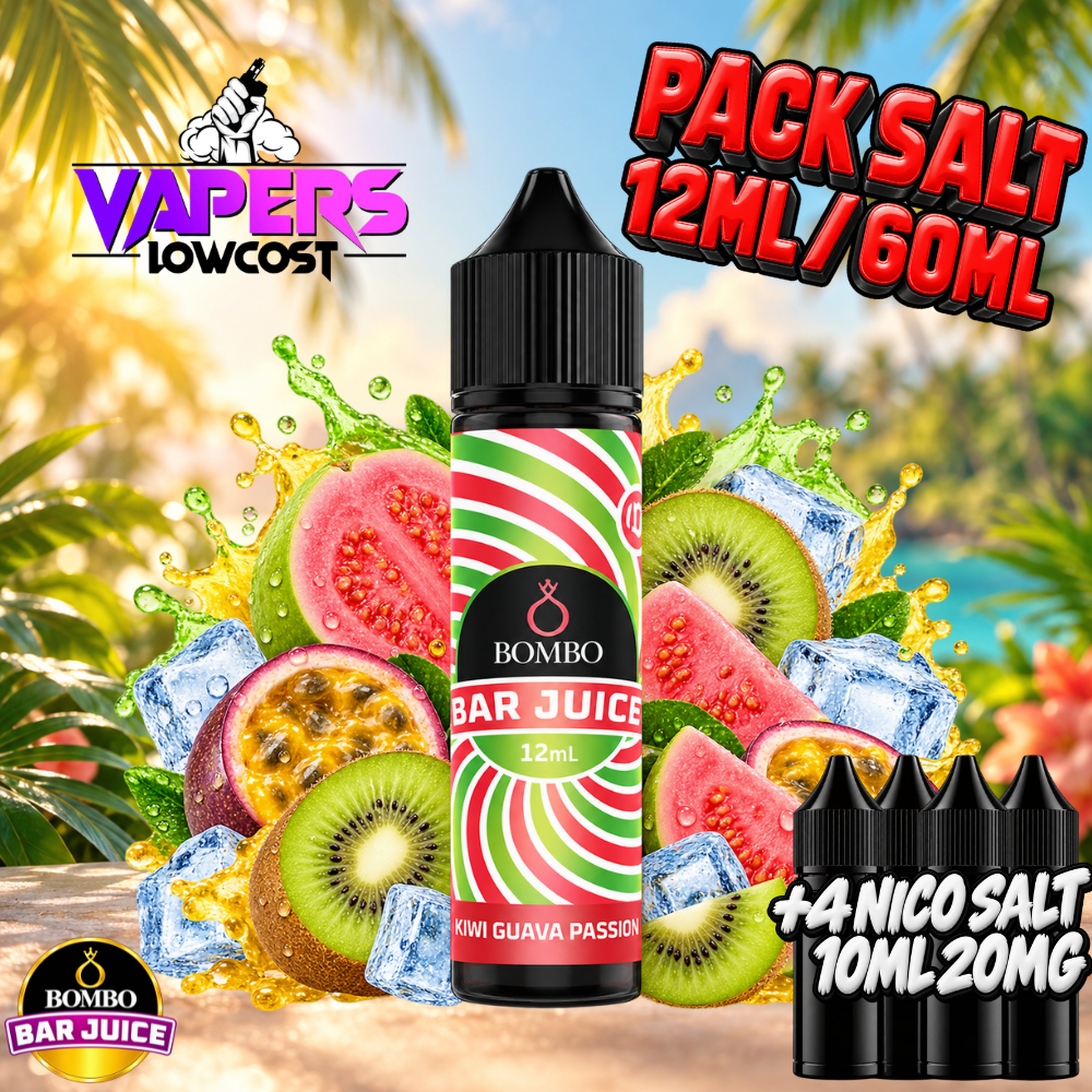 Bombo Bar Juice Kiwi Guava Passion Ice
