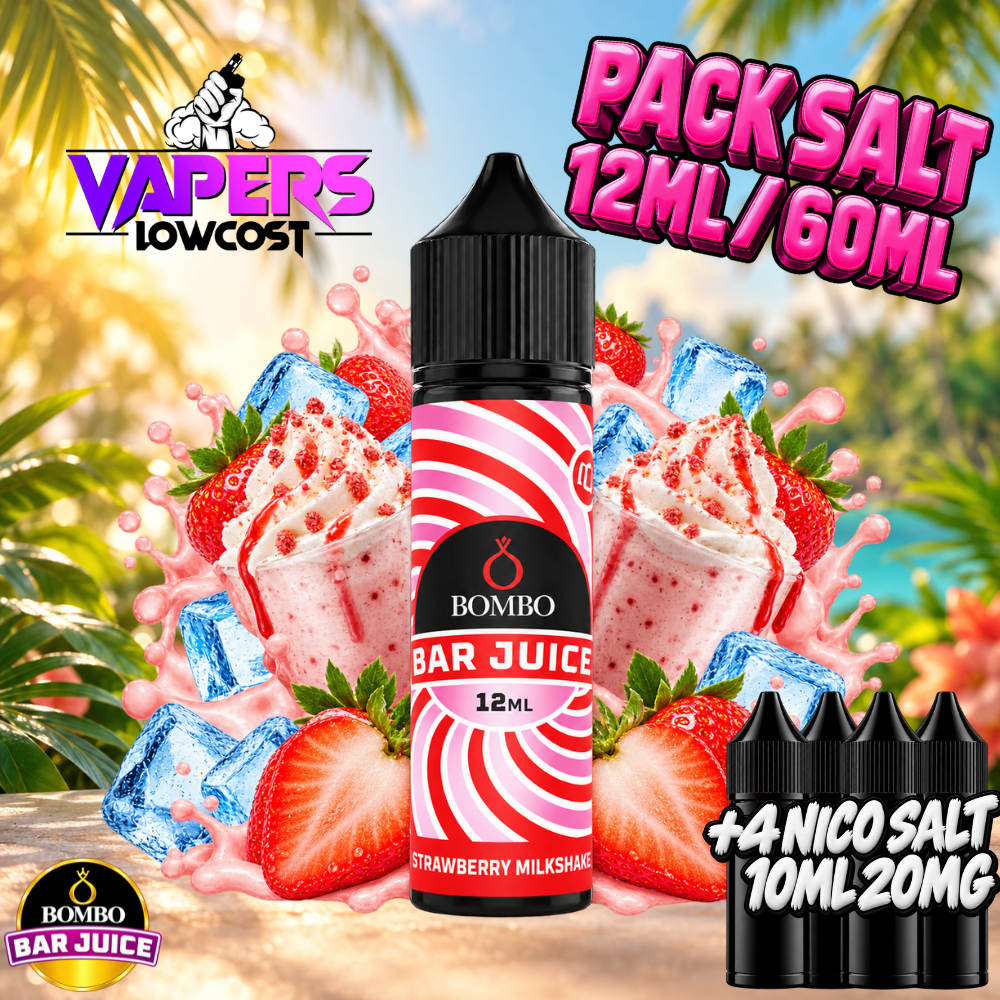 Bombo Bar Juice Strawberry Milkshake Ice