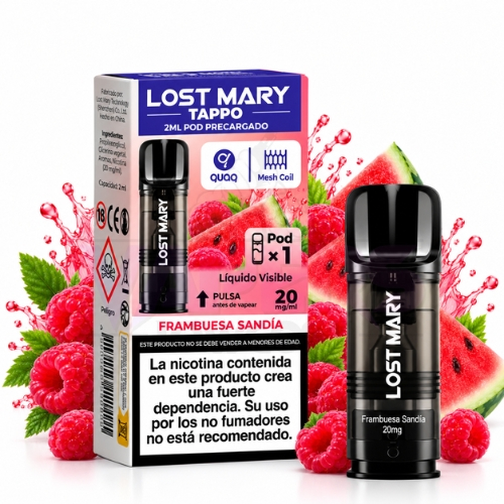 Lost Mary Tappo Frambuesa Sandía 20mg