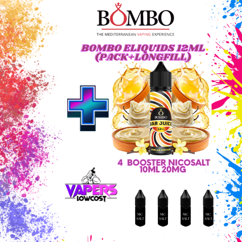 Bombo Bar juice (Pack Salts) 12ml (Longfill) 60ml 10/20mg Vanilla Custard
