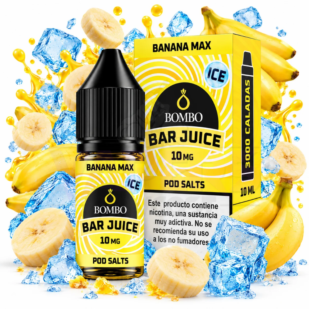 Bombo Bar Juice Banana Max Ice Nic Salt 10ml