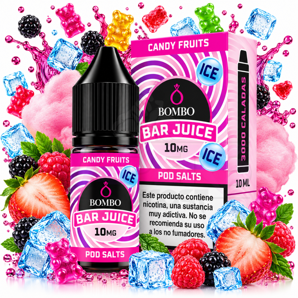 Bombo Bar Juice Candy Fruits Ice Nic Salt 10ml