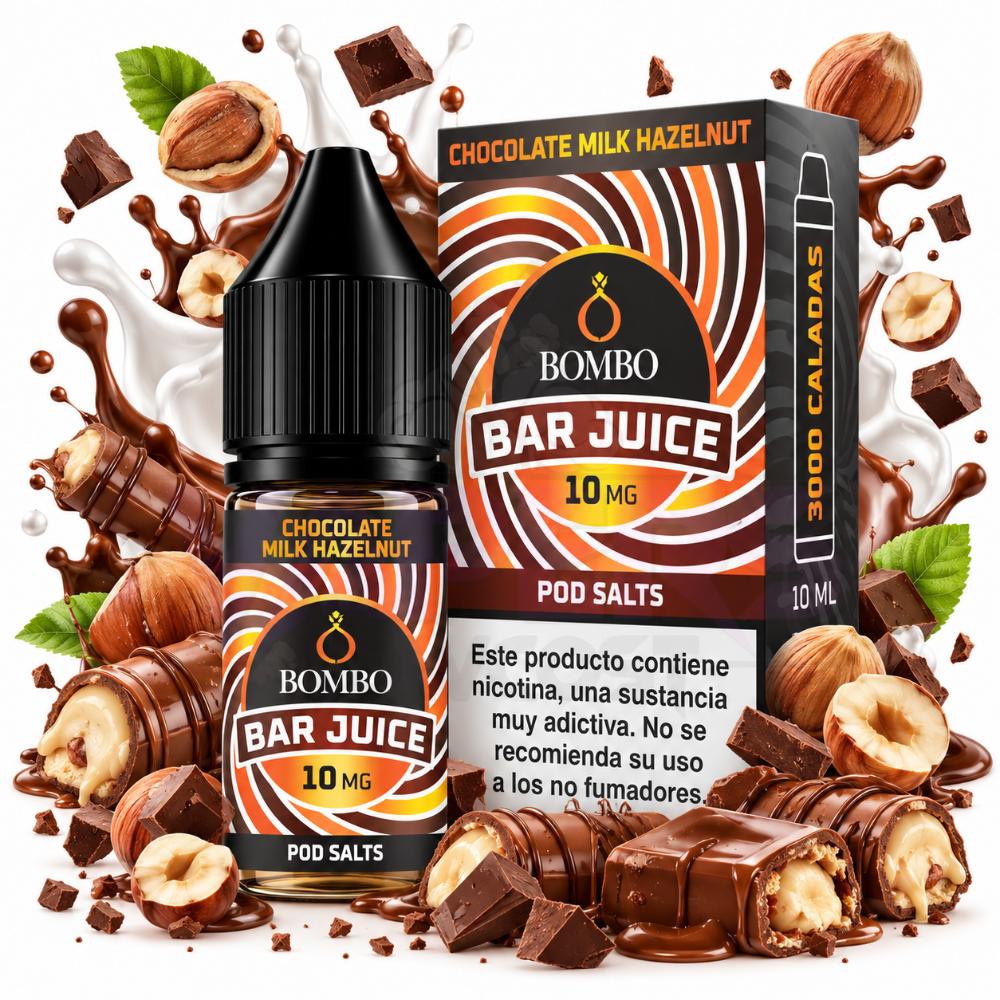 Bombo Bar Juice Chocolate Milk Hazelnut Nic Salt 10ml