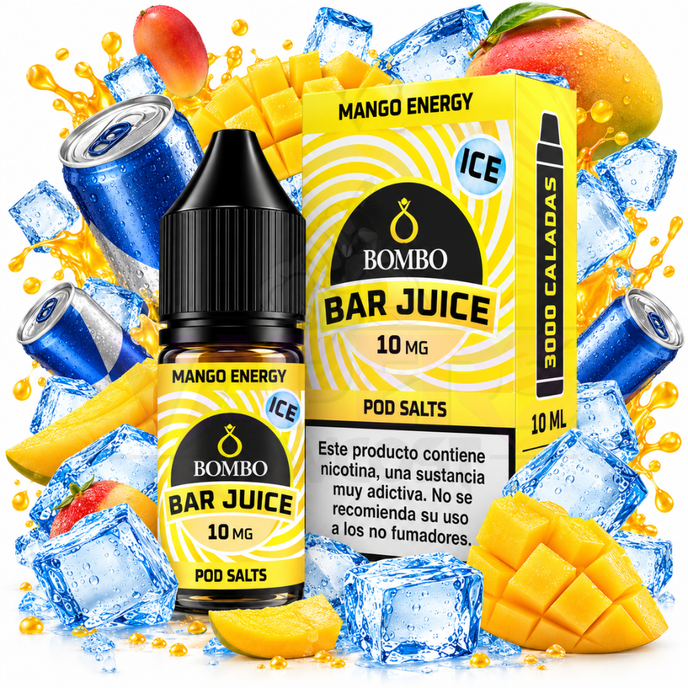 Bombo Bar Juice Mango Energy Ice Nic Salt 10ml