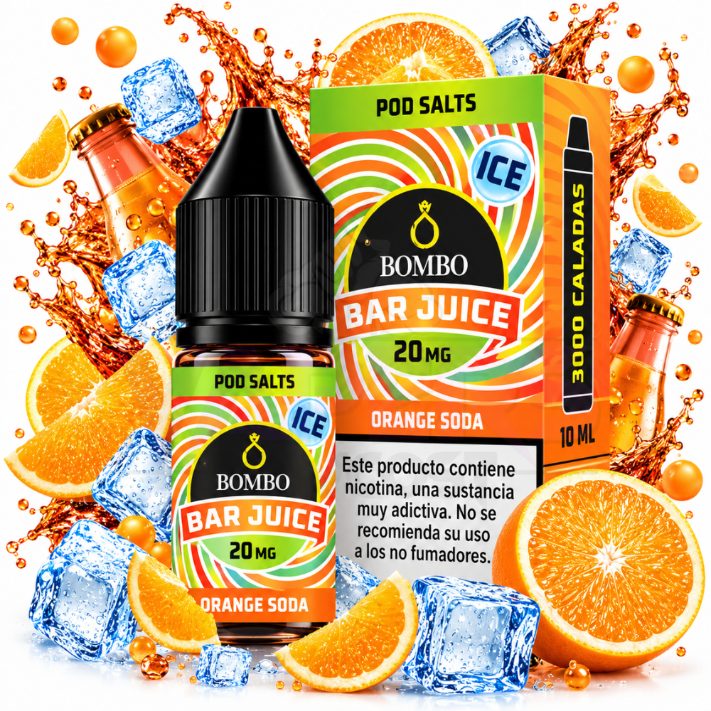 Bombo Bar Juice Orange Soda Ice Nic Salt 10ml