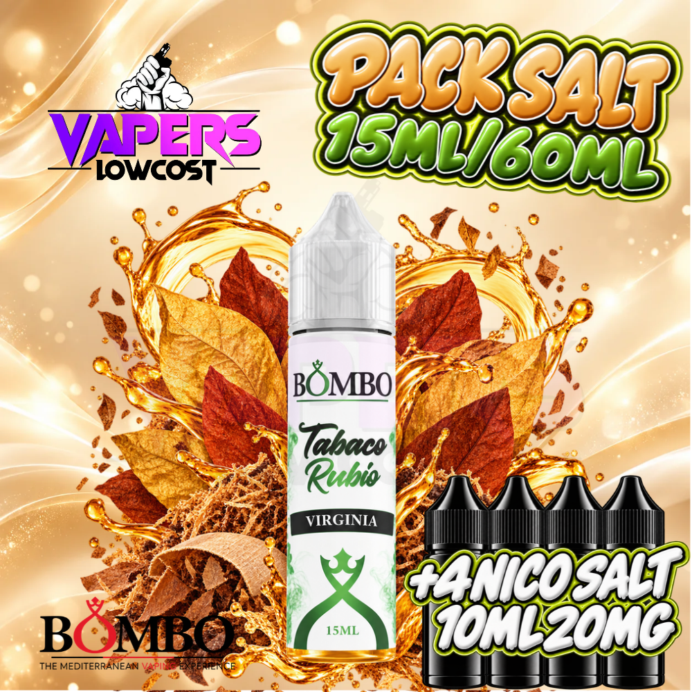Bombo Tabaco Rubio Virginia Pack Salt 15ml/60ml