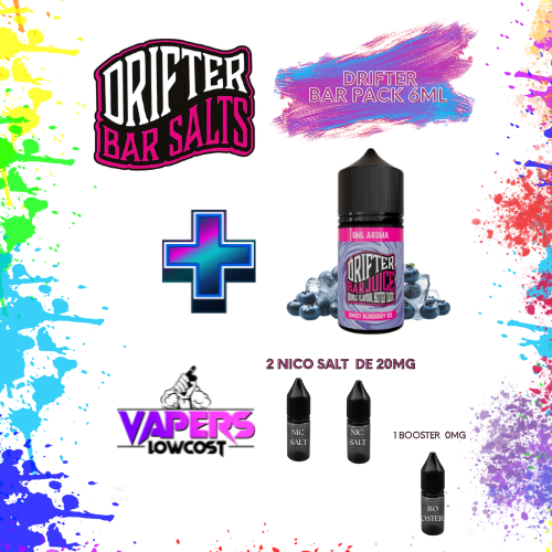 Drifter Bar (Pack Salts) 6ml (Longfill) 30ml 10/20mg Sweet Blueberry Ice