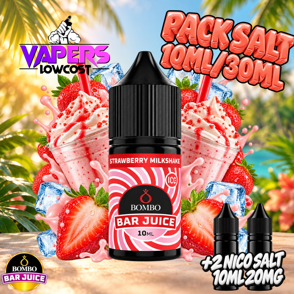 Bombo Bar Juice Strawberry Milkshake Ice