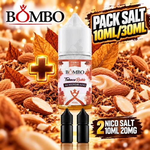 Bombo Tabaco Rubio Pack Salt 10ml/30ml Almendrado
