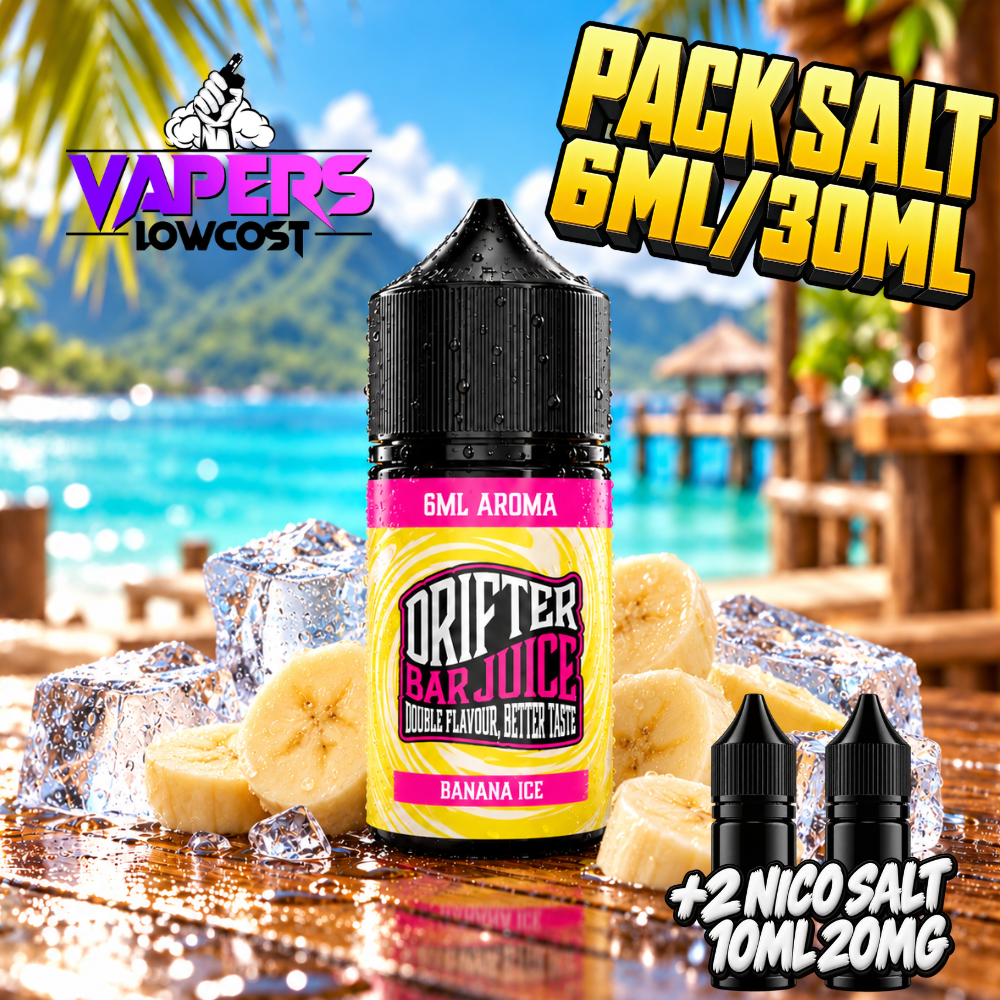 Drifter Bar Pack Salt 6ml/30ml Banana Ice