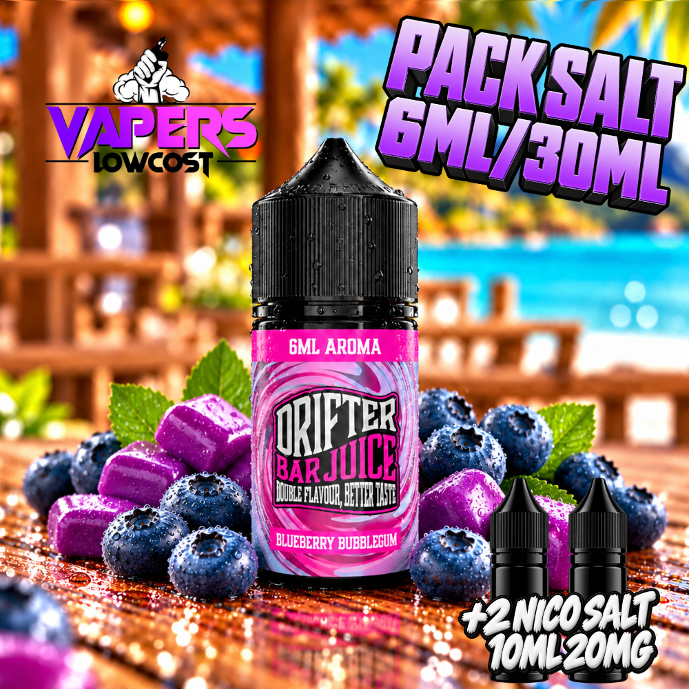 Drifter Bar Pack Salt 6ml/30ml Blueberry Bubblegum
