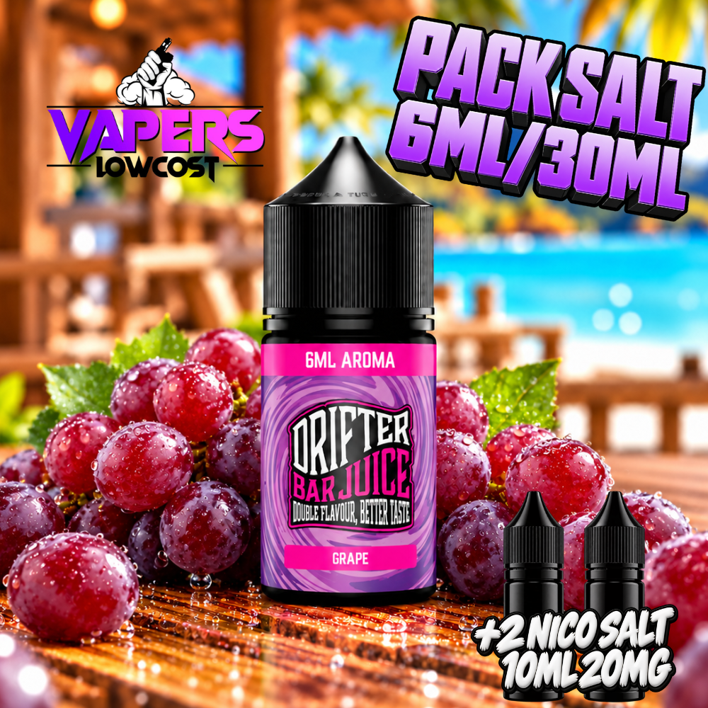 Drifter Bar Pack Salt 6ml/30ml Grape