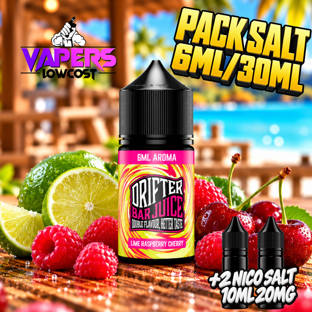 Drifter Bar Pack Salt 6ml/30ml Lime Raspberry Cherry
