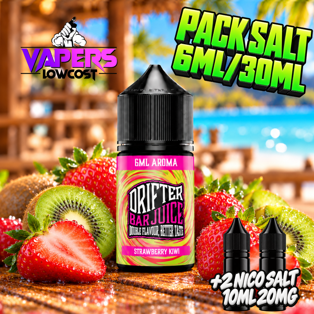 Drifter Bar Pack Salt 6ml/30ml Strawberry Kiwi