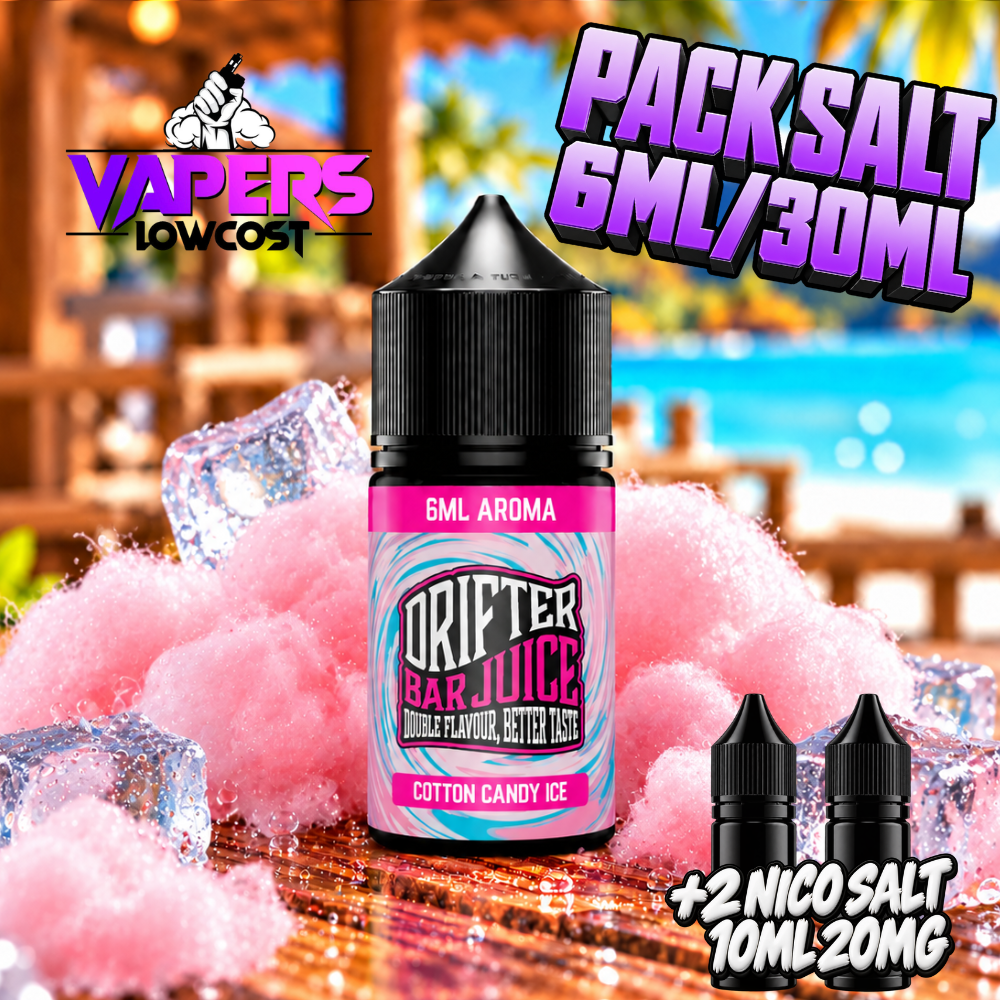 Drifter Bar Pack Salt 6ml/30ml Sweet Cotton Candy Ice