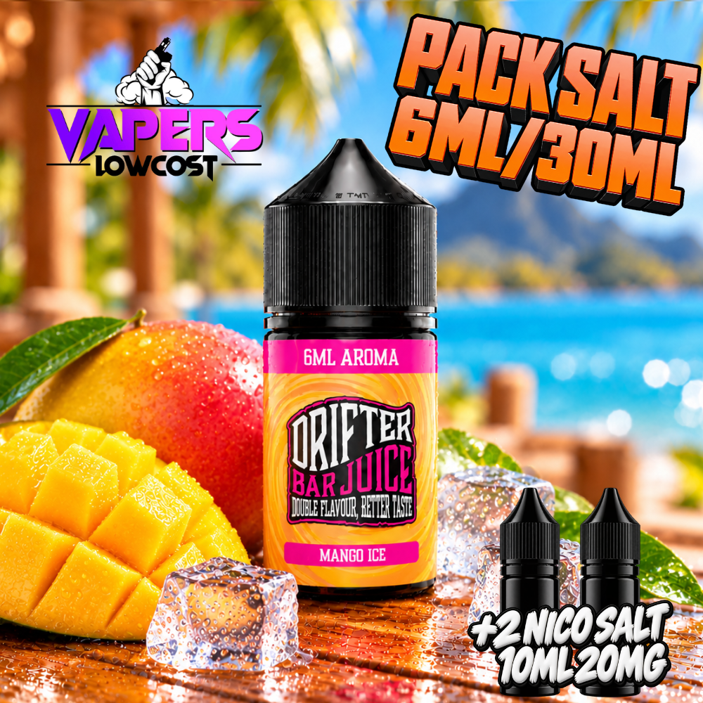 Drifter Bar Pack Salts Mango Ice con mango y hielo
