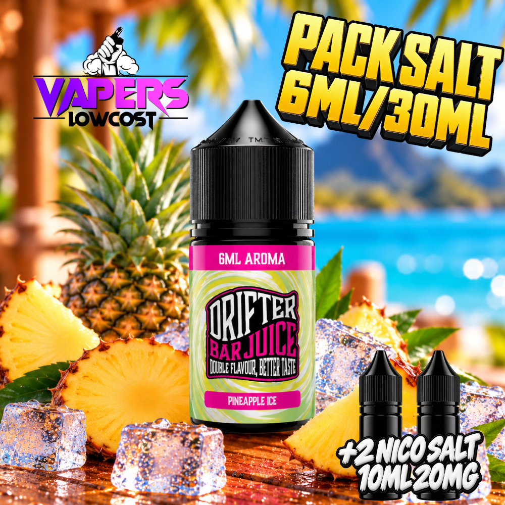 Drifter Bar Pack Salts Pineapple Ice con piña y hielo