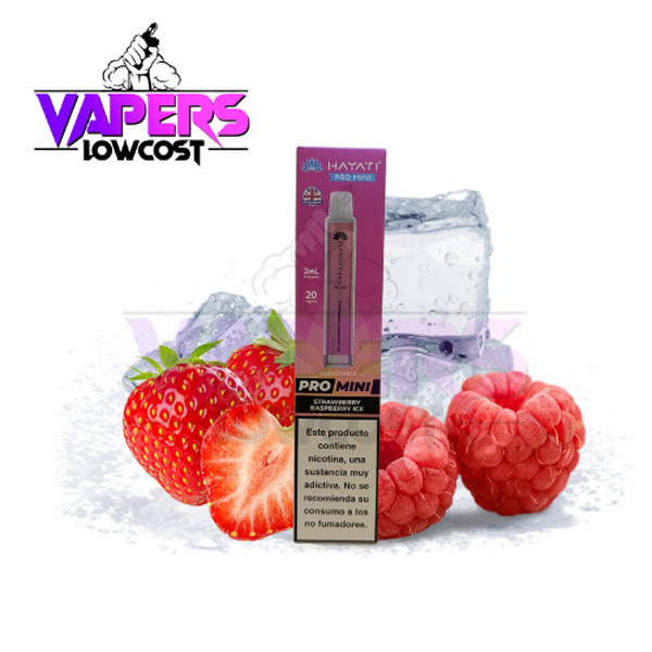 Hayati Pro Mini 600puff 20mg STRAWBERRY RASPBERRY ICE
