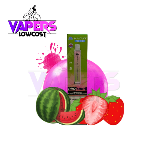 Hayati Pro Mini 600puff 20mg STRAWBERRY WATERMELON BUBBLEGUM