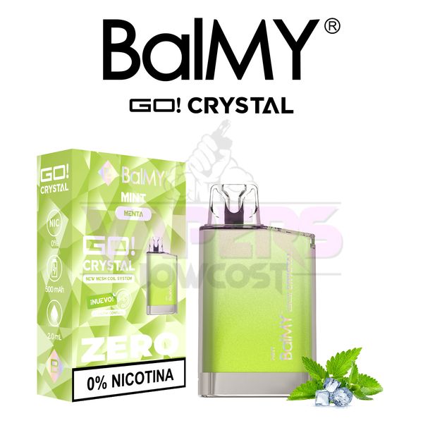 BALMY GO CRYSTAL 800 PUFF ZERO NICOTINA MENTA