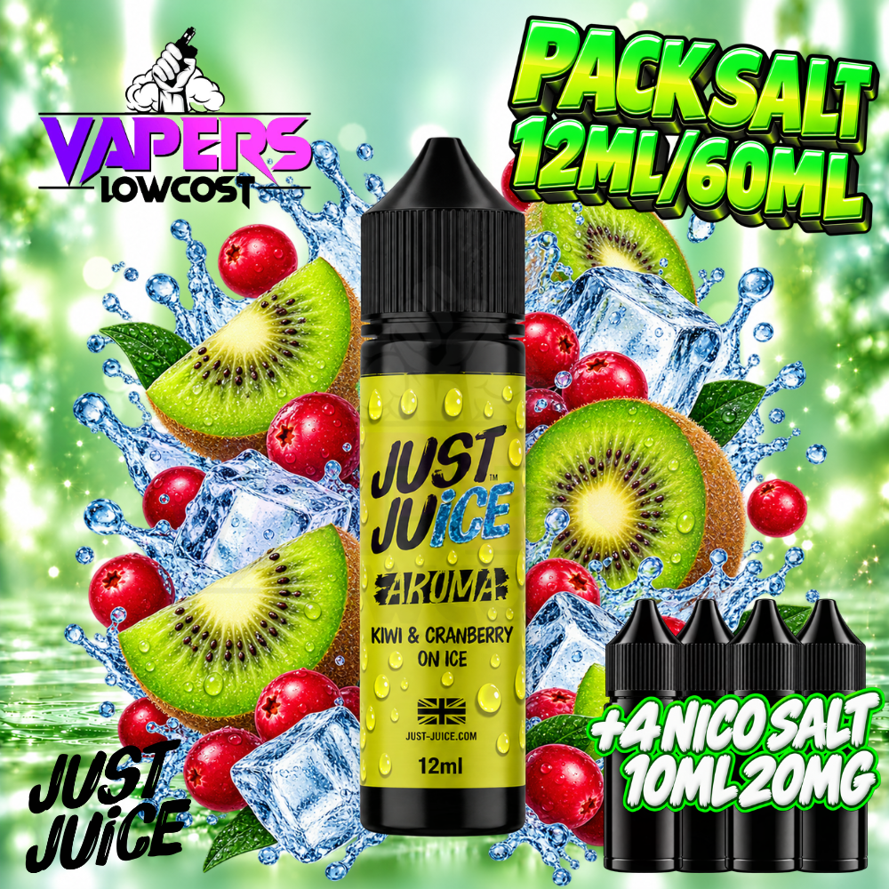 Just Juice Pack Salt 16ml/60ml – Kiwi & Cranberry On Ice