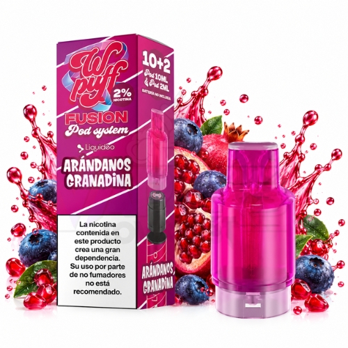 Cartucho Wpuff Fusion Arándanos Granadina 15000 Puffs 20mg
