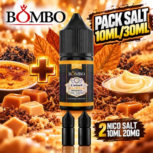 Bombo Pack Salt 10ml/30ml Custard Supra Reserve