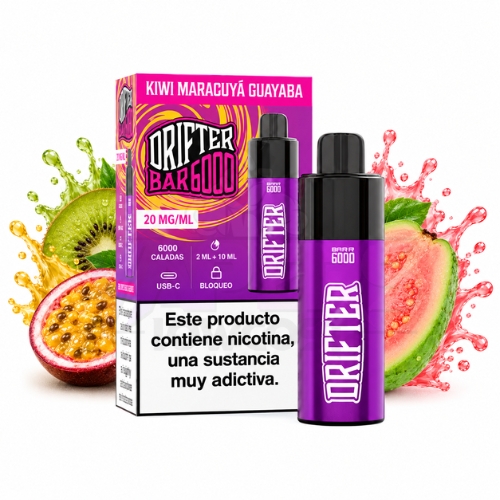Drifter Bar 6000 Kiwi Passion Guava 20mg
