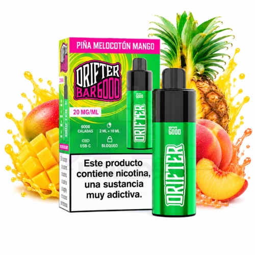Drifter Bar 6000 Piña Melocotón Mango 20mg