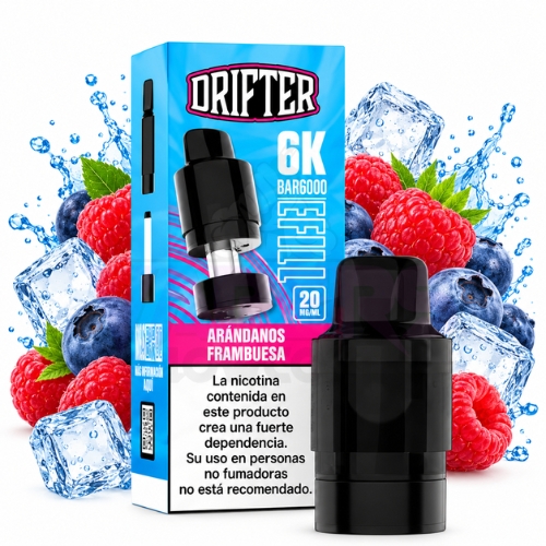 Drifter Bar 6000 Arándanos Frambuesa Cartucho 20mg