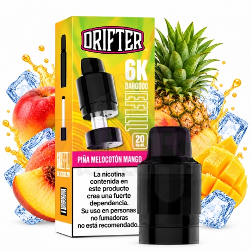 Drifter Bar 6000 Piña Melocotón Mango Cartucho 20mg