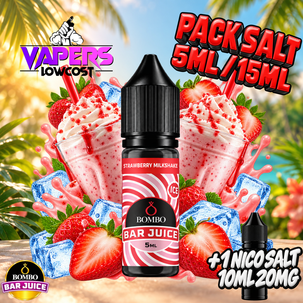 Bombo Bar Juice Strawberry Milkshake Ice