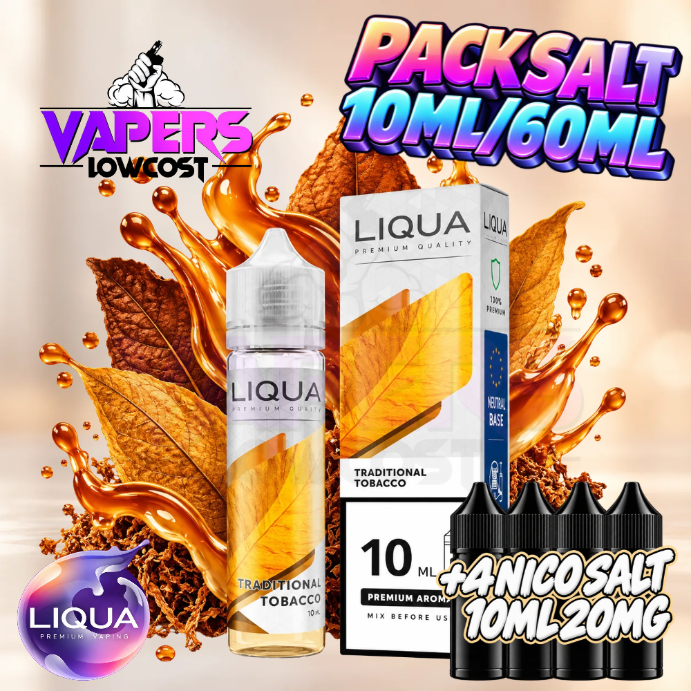 Liqua Pack Salt Traditional Tobacco 10ml/60ml