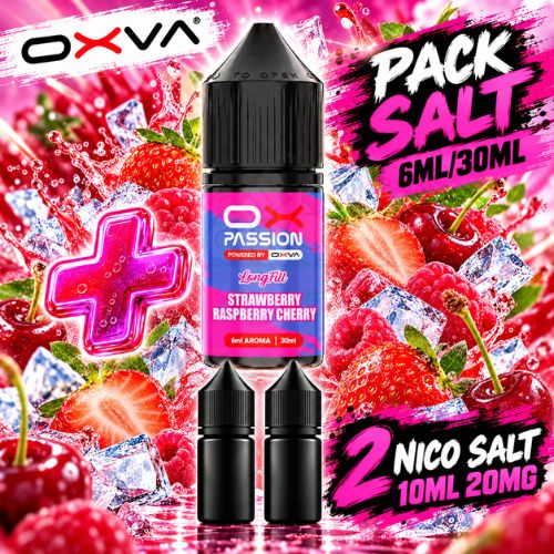 OXVA Passion Pack Salt 6ml/30ml Strawberry Raspberry Cherry