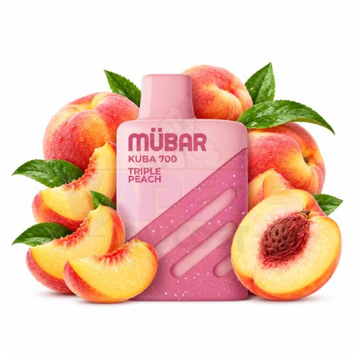 Mübar Kuba 700 Puff Zero Nicotina Triple Peach